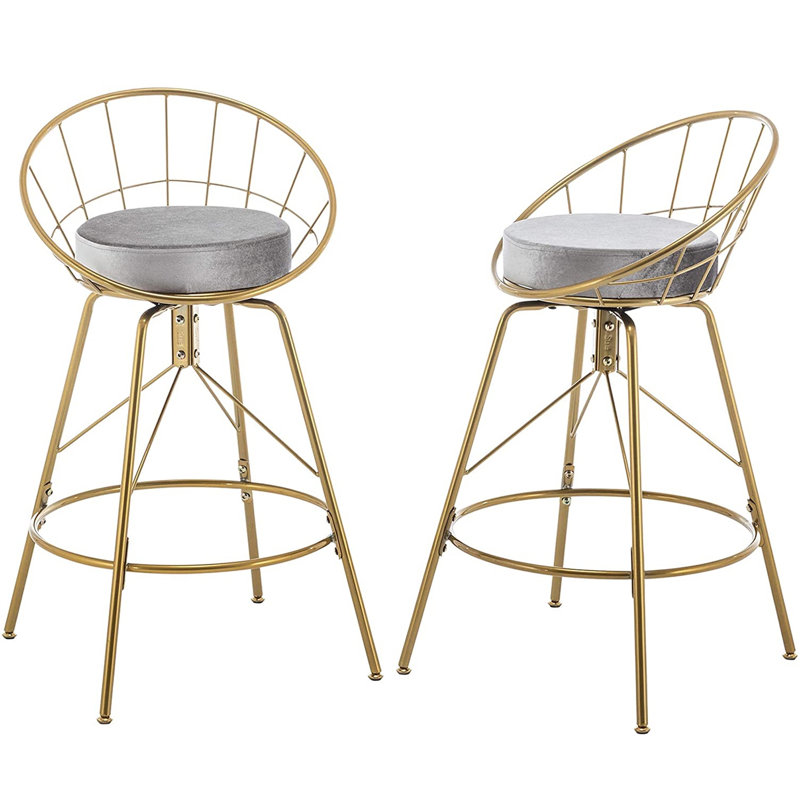 Everly Quinn Rosalynn Swivel Counter & Bar Stool & Reviews Wayfair